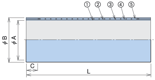 Suction hose structure drawing