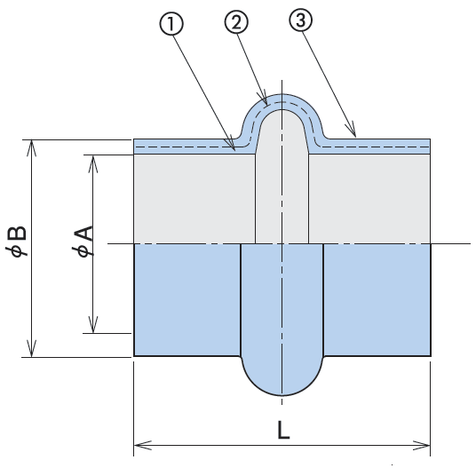 Structural drawing of expansion sleeve